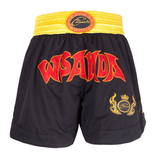 ZhuoAo Muay Thai/Boxing/Sanshou/Fighting Shorts for Men and Women, Size:XXL(Quick Dry Sanda Black) - Sportswear by ZhuoAo | Online Shopping South Africa | PMC Jewellery