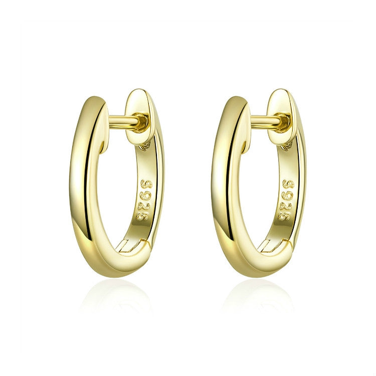 Simple Earrings Sterling Silver S925 Earrings Ear Buckles, Color:Gold - Stud Earrings & Earrings by PMC Jewellery | Online Shopping South Africa | PMC Jewellery | Buy Now Pay Later Mobicred