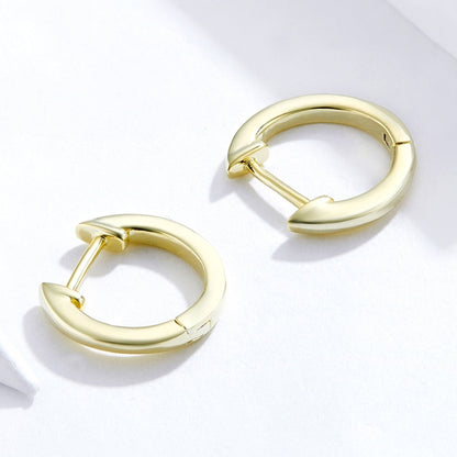 Simple Earrings Sterling Silver S925 Earrings Ear Buckles, Color:Gold - Stud Earrings & Earrings by PMC Jewellery | Online Shopping South Africa | PMC Jewellery | Buy Now Pay Later Mobicred