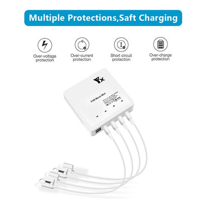 For DJI Mavic Mini Charger Battery USB 6 in 1 Hub Intelligent Battery Controller Charger, Plug Type:UK Plug - Charger by PMC Jewellery | Online Shopping South Africa | PMC Jewellery