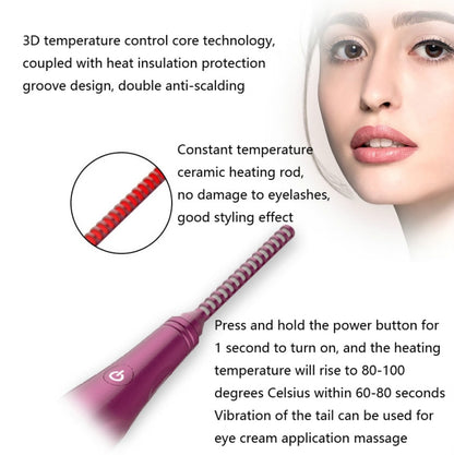 Digital Display Eyelash Curler Heating & Long-lasting Shaping Electric Eyelash Curler(Red) - Eyes by PMC Jewellery | Online Shopping South Africa | PMC Jewellery