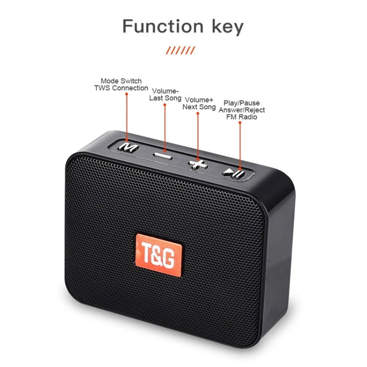 T&G TG166 Color Portable Wireless Bluetooth Small Speaker(Silver Gray) - Mini Speaker by T&G | Online Shopping South Africa | PMC Jewellery