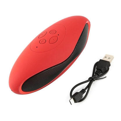 3D Stereo Mini Rugby Shape Bluetooth Speaker with TF Card Slot(Red) - Mini Speaker by PMC Jewellery | Online Shopping South Africa | PMC Jewellery