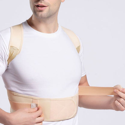 Male Female Adjustable Magnetic Posture Corrector Corset Back Men Brace Back Shoulder Belt Lumbar Support Straight, Size:S (Skin Color) - Corrector by PMC Jewellery | Online Shopping South Africa | PMC Jewellery