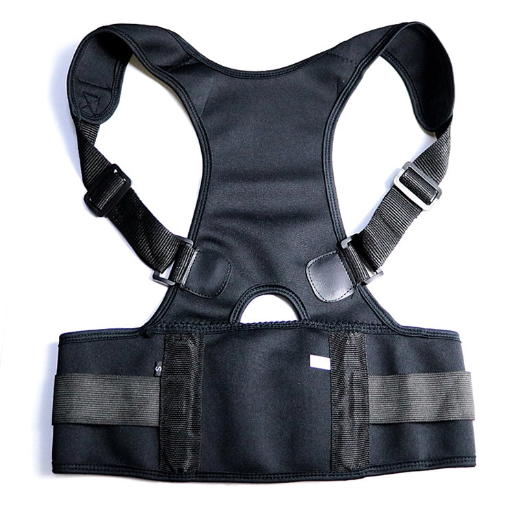 Male Female Adjustable Magnetic Posture Corrector Corset Back Men Brace Back Shoulder Belt Lumbar Support Straight, Size:L (Black) - Corrector by PMC Jewellery | Online Shopping South Africa | PMC Jewellery