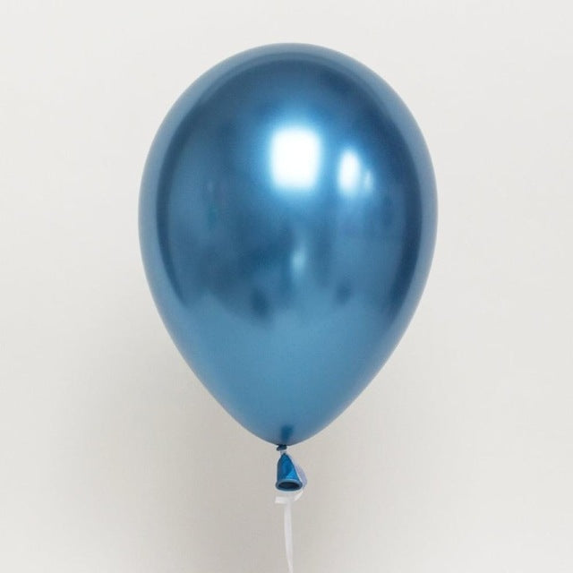 50 PCS 12inch Glossy Metal Pearl Latex Balloons Metallic Color Inflatable Air Ball Birthday Party Decor(Blue) - Balloons by PMC Jewellery | Online Shopping South Africa | PMC Jewellery