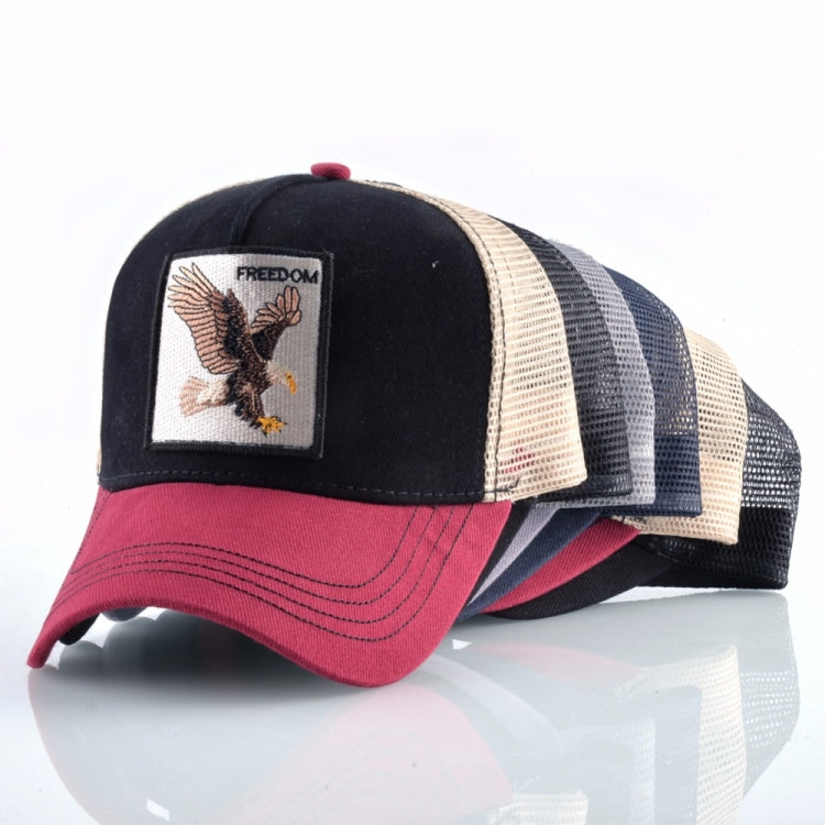 Cotton Embroidered Animal Baseball Cap(Black Cock) - Peaked Cap by PMC Jewellery | Online Shopping South Africa | PMC Jewellery