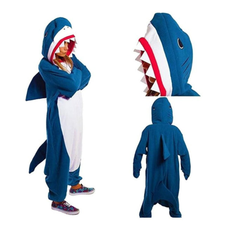 Winter Adults Pajamas Sets Cartoon Warm Flannel Hooded Sleepwear, Size:S(Shark) - Pajamas & Bathrobe by PMC Jewellery | Online Shopping South Africa | PMC Jewellery