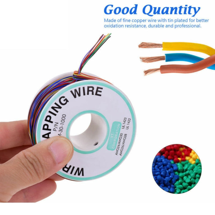 8 Colors 30AWG Wire Tinned Copper Solid PVC Insulation Wrapping Wire - Welding Wire by PMC Jewellery | Online Shopping South Africa | PMC Jewellery