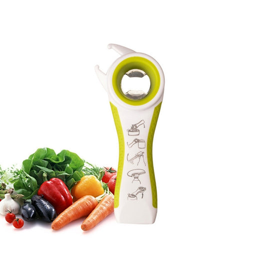 5 in 1 Multifunctional Plastic Bottle Opener Beer Opener Kitchen Tool(White&Green) - Openers by PMC Jewellery | Online Shopping South Africa | PMC Jewellery