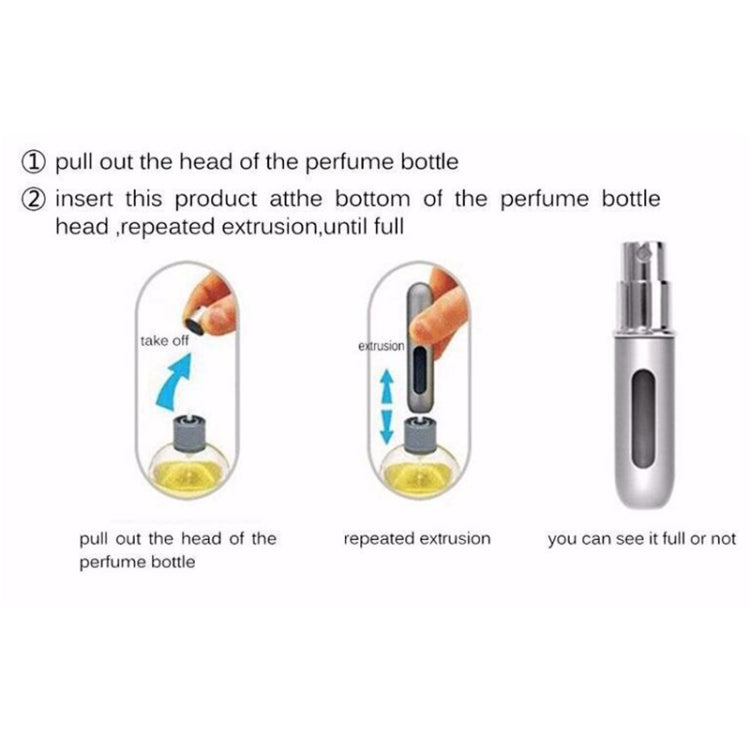Portable Mini Aluminum Refillable Perfume Bottle Spray Empty Cosmetic Containers Atomizer, Capacity:5ml(Gold) - Cosmetics bottle by PMC Jewellery | Online Shopping South Africa | PMC Jewellery