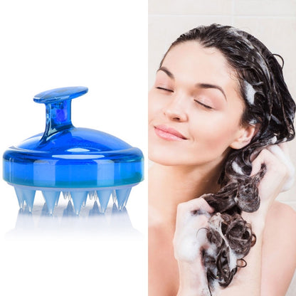 Silicone Head Scalp Massage Brush Hair Washing Scalp Cleanse Comb (Translucent Blue) - Hair Care by PMC Jewellery | Online Shopping South Africa | PMC Jewellery