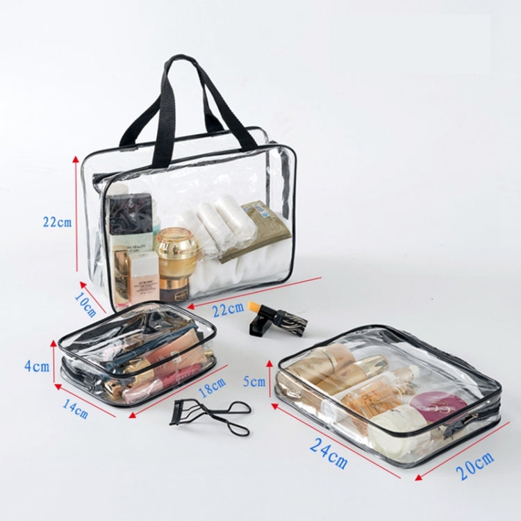 Transparent PVC Bags Travel Organizer Clear Makeup Bag Pouch Wash Bags(M) - Storage Boxes by PMC Jewellery | Online Shopping South Africa | PMC Jewellery