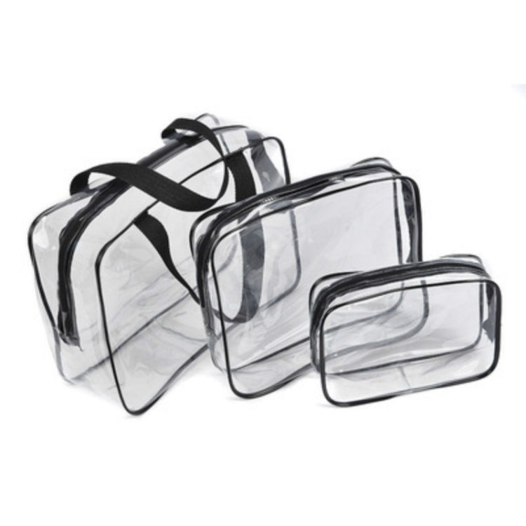 Transparent PVC Bags Travel Organizer Clear Makeup Bag Pouch Wash Bags(S) - Storage Boxes by PMC Jewellery | Online Shopping South Africa | PMC Jewellery