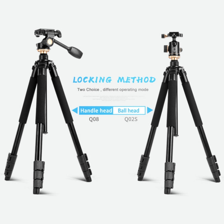 Q338 4-Section Folding Legs Live Broadcast Aluminum Alloy Tripod Mount With Three-dimensional Head - Tripods by PMC Jewellery | Online Shopping South Africa | PMC Jewellery