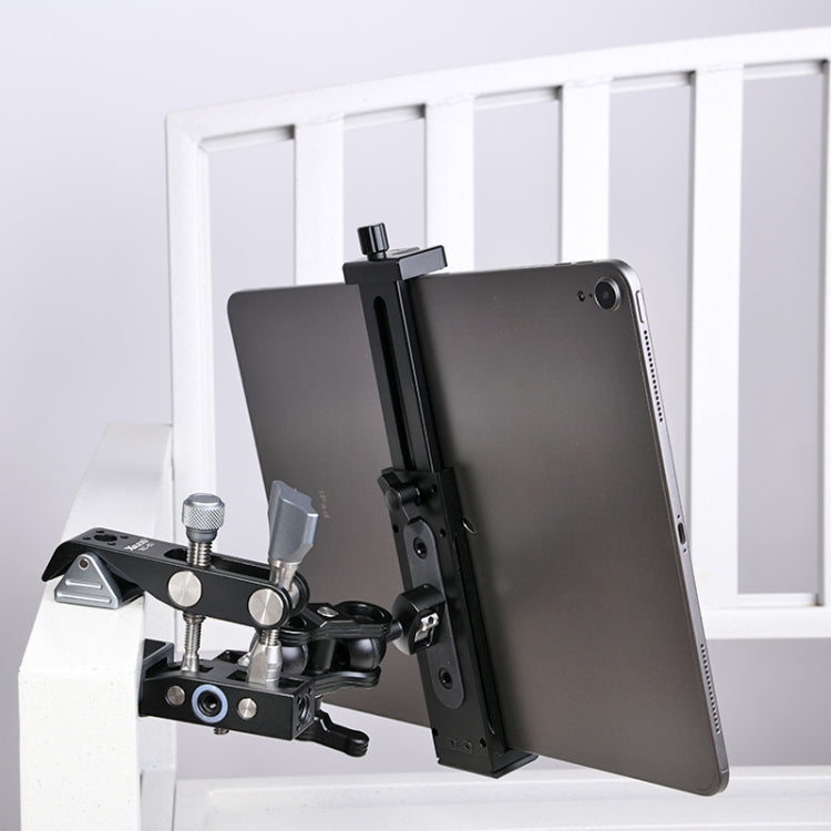 Xiletu Xj15 Live Broadcast Desktop Full Metal Tripod Mount Tablet Pc Phone Clamp With 1/4 Inch Screw Holes & Cold Shoe Base(Black) - Other Accessories by Xiletu | Online Shopping South Africa | PMC Jewellery | Buy Now Pay Later Mobicred