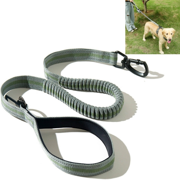 Dog Outdoor Anti-Scourge Traction Rope Nylon Reflective Elastic Stretch Dog Walking Rope( Green) - Leashes by PMC Jewellery | Online Shopping South Africa | PMC Jewellery