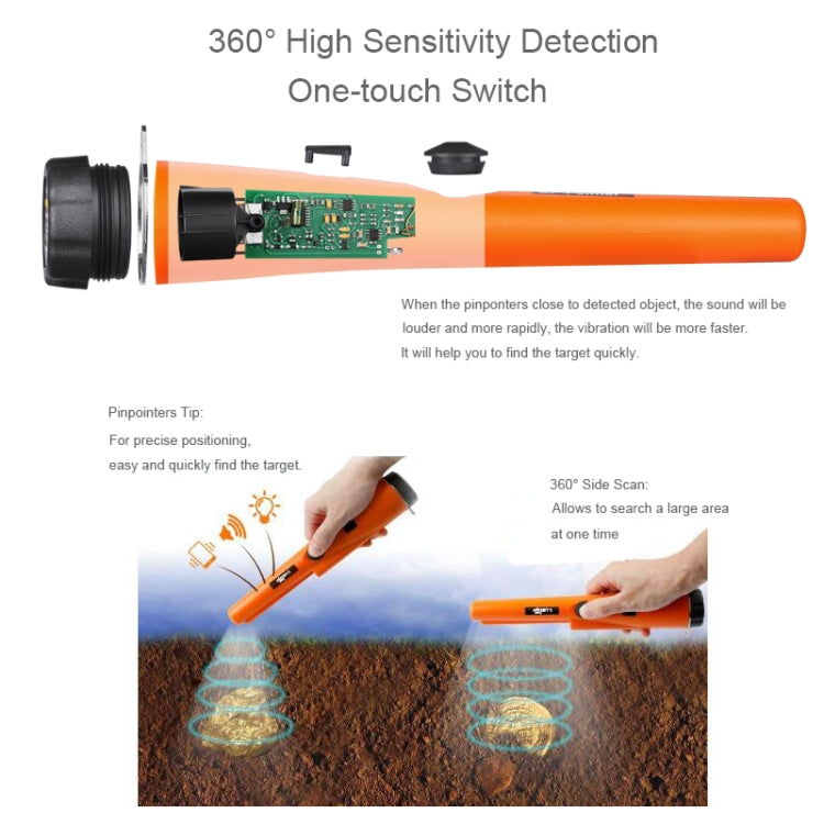 GP-Pointer S Metal Detector Gold Detector Pointer Pinpointing(Orange) Random Package Delivery - Voltage Detector by PMC TechLife | Online Shopping South Africa | PMC TechLife | Buy Now Pay Later Mobicred