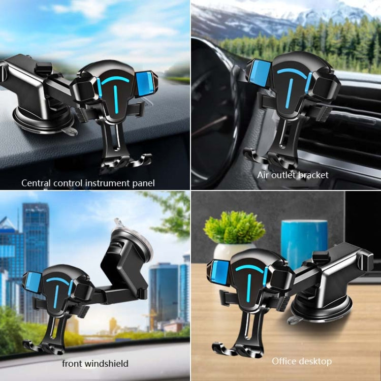 2 PCS Car Phone Holder Air Outlet Car Navigation Bracket Instrument Panel Bracket, Style:Instrument Panel+Air Outlet(Blue) - Car Holders by PMC Jewellery | Online Shopping South Africa | PMC Jewellery