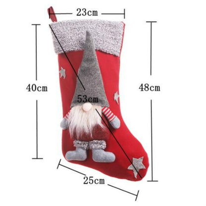 Christmas Ornaments Three-Dimensional Faceless Doll Christmas Stocking Christmas Gift Candy Bag(Gray) - Gift Bags & Boxes by PMC Jewellery | Online Shopping South Africa | PMC Jewellery