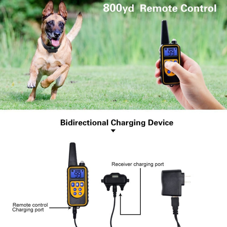 Bark Stopper Dog Training Device Dog Collar with Electric Shock Vibration Warning(EU Plug) - Training Aids by PMC Jewellery | Online Shopping South Africa | PMC Jewellery