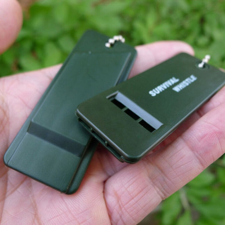 10 PCS Outdoor Portable Multi-audio Survival Whistle(Army Green) - Emergency Tools by PMC TechLife | Online Shopping South Africa | PMC TechLife