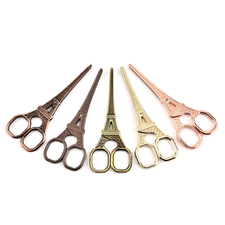 Stainless Steel Eiffel Tower Scissors Handmade Thread Tea Bag Scissors(Golden) - Burin &Cutting Knife by PMC Jewellery | Online Shopping South Africa | PMC Jewellery