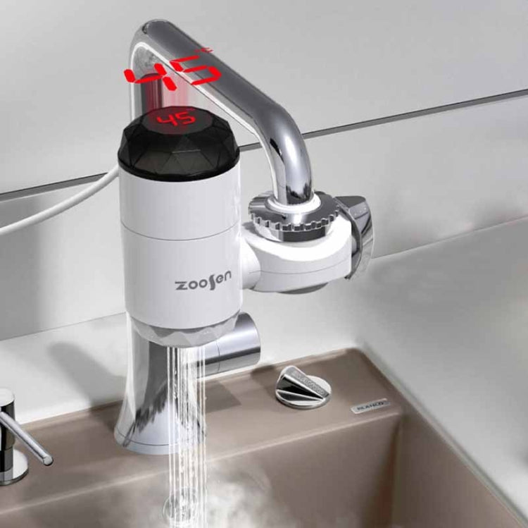 Zoosen Electric Hot Water Faucet Connection Type Instant Hot Water Faucet CN Plug, Style:White + Leak Protection - Faucets & Accessories by zoosen | Online Shopping South Africa | PMC Jewellery