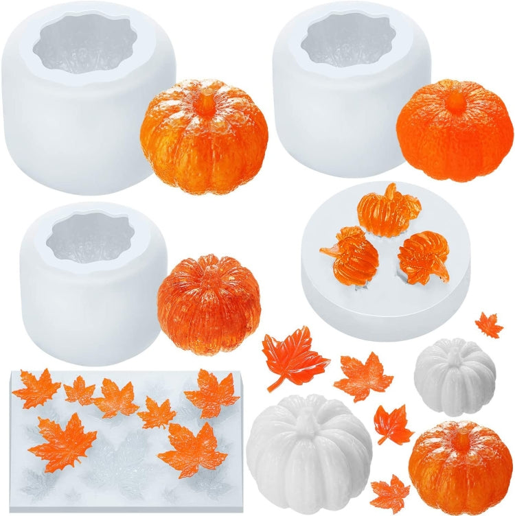 Halloween Three-Dimensional Pumpkin Cake DIY Scented Candle Silicone Mold, Specification: ZW-109 - Food Molds by PMC Jewellery | Online Shopping South Africa | PMC Jewellery