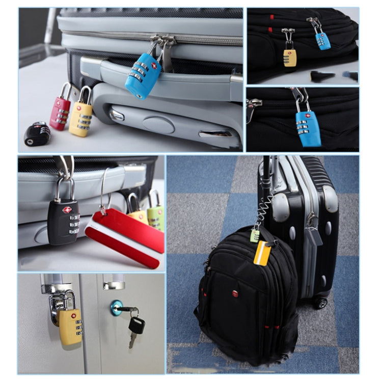 Customs Luggage Lock Overseas Travel Luggage Zipper Lock Plastic TSA Code Lock(Black) - Padlocks by PMC TechLife | Online Shopping South Africa | PMC TechLife | Buy Now Pay Later Mobicred