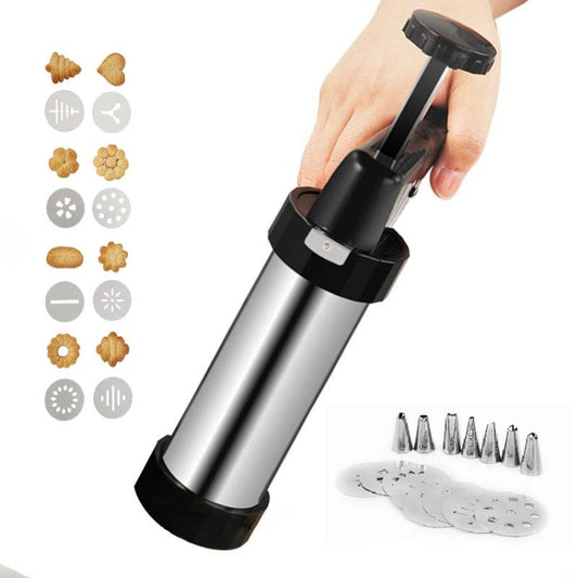 Multi-Function Stainless Steel Piping Gun Set Cookie Biscuits Hand Pressing Biscuit Machine Household DIY Baking Tools - Food Molds by PMC Jewellery | Online Shopping South Africa | PMC Jewellery