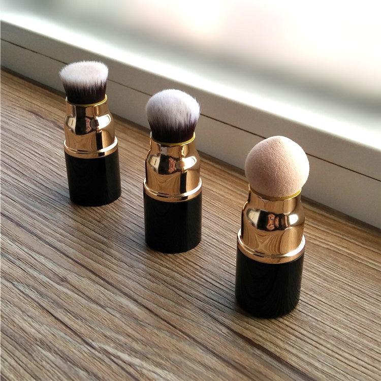 Three-In-One Makeup Brush Stitching Combination Makeup Brush Foundation Brush Loose Powder Brush Sponge Egg - Makeup Brushes by PMC Jewellery | Online Shopping South Africa | PMC Jewellery