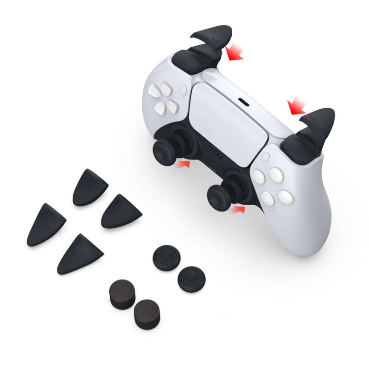DOBE 2 Sets 8 in 1 Handle Trigger Button + Rocker Cap Suitable For PS5 - free shipping - PMC TechLife - Order now!