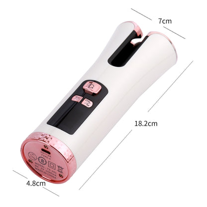 USB Charging Automatic Rotating Curling Iron Portable Wireless Travel Curling Iron(Pink) - Hair Curler by PMC Jewellery | Online Shopping South Africa | PMC Jewellery