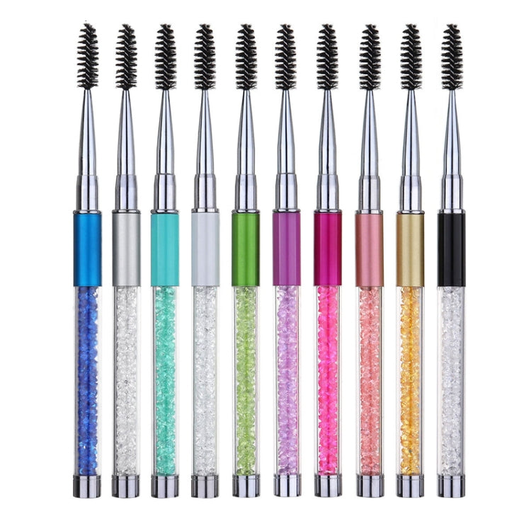 5 PCS Plastic Pole Eyelash Brush Rhinestone Pole With Pen Sleeve Spiral Eyelash Brush(Light Blue) - Eyes by PMC Jewellery | Online Shopping South Africa | PMC Jewellery