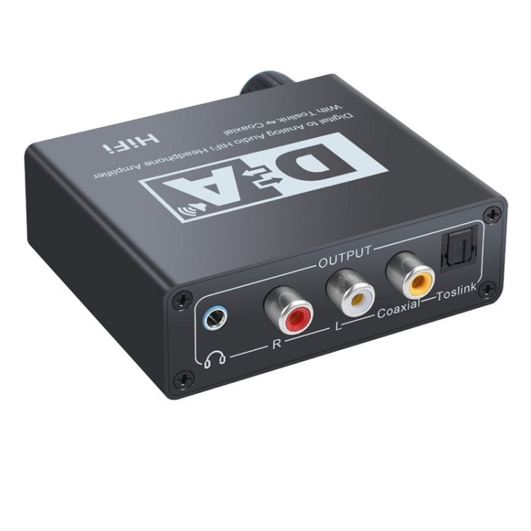 NK-C6 Optical Fiber To Analog Audio Converter Adjustable Volume Digital To Analog Decoder EU Plug - Audio Receiver Transmitter by PMC Jewellery | Online Shopping South Africa | PMC Jewellery