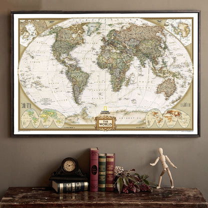 Antique Poster Wall Chart Retro Matte Kraft Paper World Map, Size:80X120cm - Painting & Calligraphy by PMC Jewellery | Online Shopping South Africa | PMC Jewellery