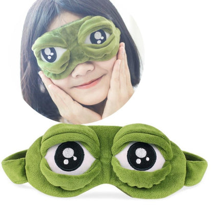 Cute Eyes Plush3D Frog Shade Cover Sleeping Rest Travel Eye Mask with Ice Bag - Eye Masks by PMC Jewellery | Online Shopping South Africa | PMC Jewellery