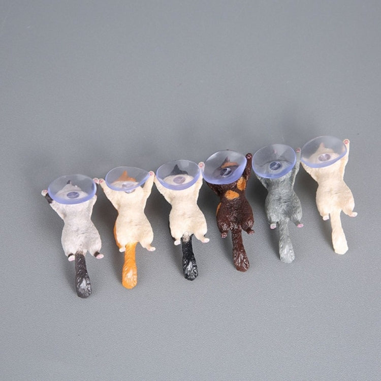 60 PCS Sucker Design Cute Cat Smartphone Holder(Brown orange) - Desktop Holder by PMC Jewellery | Online Shopping South Africa | PMC Jewellery