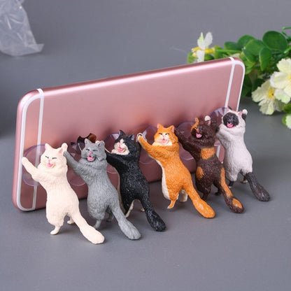 60 PCS Sucker Design Cute Cat Smartphone Holder(Black) - Desktop Holder by PMC Jewellery | Online Shopping South Africa | PMC Jewellery