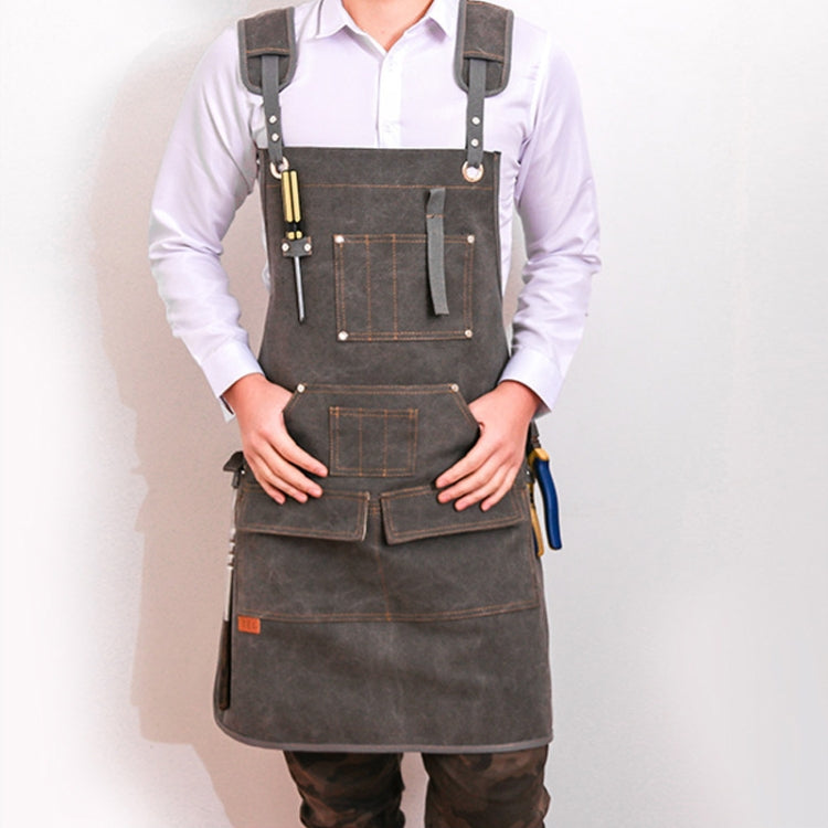 Canvas Apron Barber Roasting Cafe Gardening Woodworking Men And Women Canvas Work Clothes, Specification: For Children 47cm(Yellow) - Aprons & Caps by PMC Jewellery | Online Shopping South Africa | PMC Jewellery