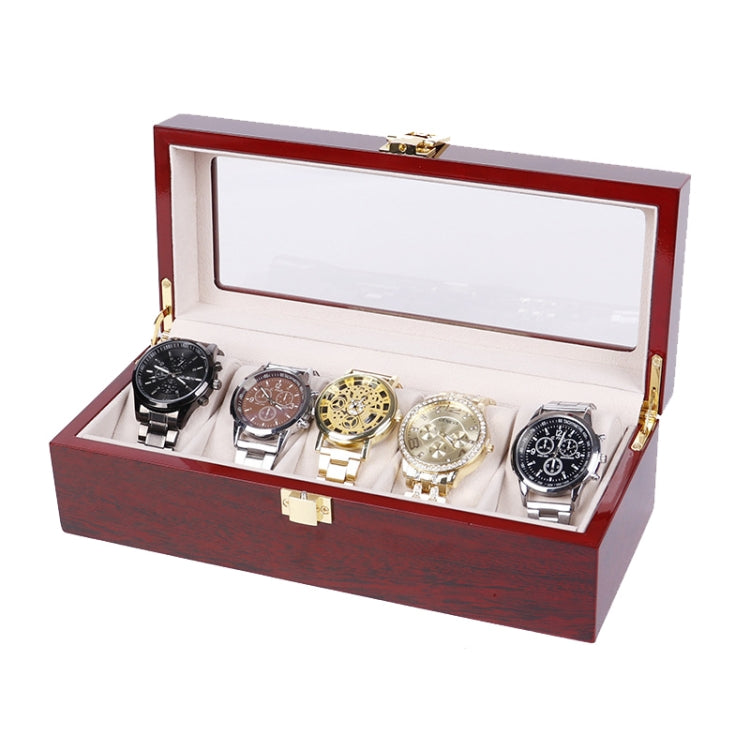 Wooden Baking Paint Watch Box Jewelry Storage Display Box(5-bit Paint) - Watch Storages by PMC Jewellery | Online Shopping South Africa | PMC Jewellery | Buy Now Pay Later Mobicred