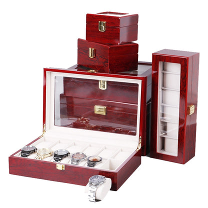 Wooden Baking Paint Watch Box Jewelry Storage Display Box(5-bit Paint) - Watch Storages by PMC Jewellery | Online Shopping South Africa | PMC Jewellery | Buy Now Pay Later Mobicred