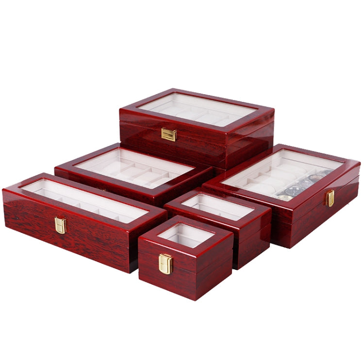 Wooden Baking Paint Watch Box Jewelry Storage Display Box(10-bit Full Carbon Paint) - Watch Storages by PMC Jewellery | Online Shopping South Africa | PMC Jewellery | Buy Now Pay Later Mobicred