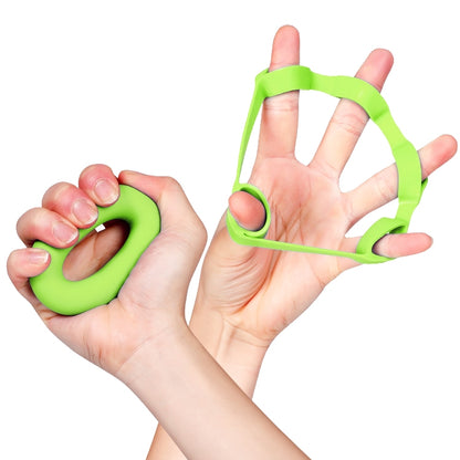 TF122 2 in 1 Silicone Grip Ring + Grip Device Set(Green) - Fitness Equipments by PMC Jewellery | Online Shopping South Africa | PMC Jewellery