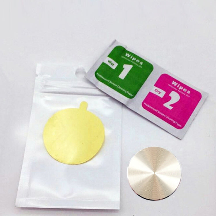 10 PCS CD Texture Aluminum Alloy Magnetic Sheet Magnetic Patch Set For Car Phone Holder, With Alcohol Cotton Sheet And Protective Film(Tyrant Gold) - Hand-Sticking Bracket by PMC Jewellery | Online Shopping South Africa | PMC Jewellery