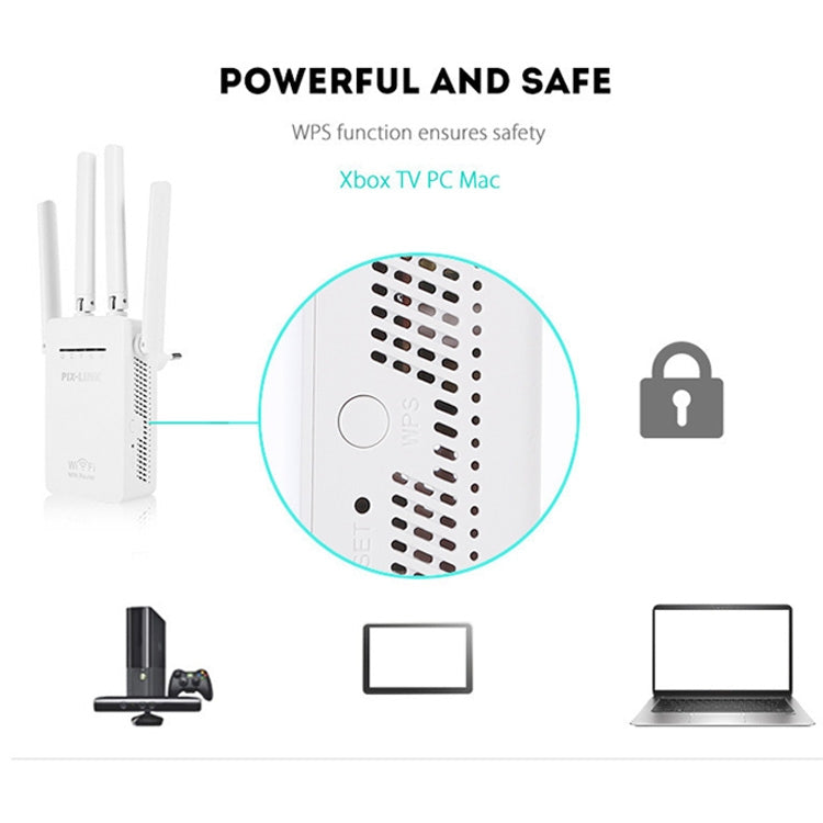 PIX-LINK LV-WR09 300Mbps WiFi Range Extender Repeater Mini Router(AU Plug) - Wireless Routers by PMC TechLife | Online Shopping South Africa | PMC TechLife