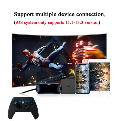 CX-X1  2.4GHz + Bluetooth 4.0 Wireless Game Controller Handle For Android / iOS / PC / PS3 Handle + Bracket (Blue) - Gamepads by PMC Jewellery | Online Shopping South Africa | PMC Jewellery