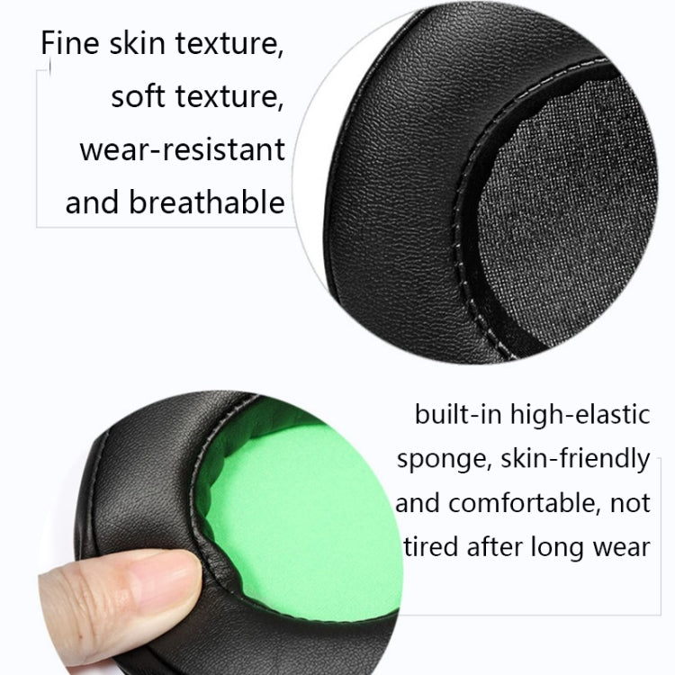 2 PCS Headset Sponge Case For Razer BlackShark V2/V2X/V2SE, Colour: Ellipse(Black) - Earmuff & Pad by PMC Jewellery | Online Shopping South Africa | PMC Jewellery