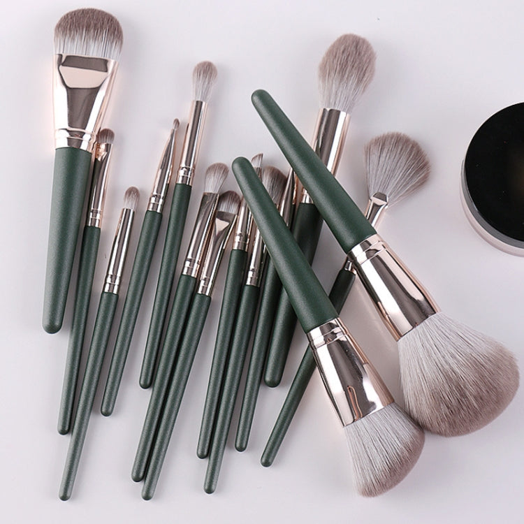 Soft Wooden Handle Makeup Brush Beauty Tools, Specification: 14 PCS Brush - Makeup Brushes by PMC Jewellery | Online Shopping South Africa | PMC Jewellery